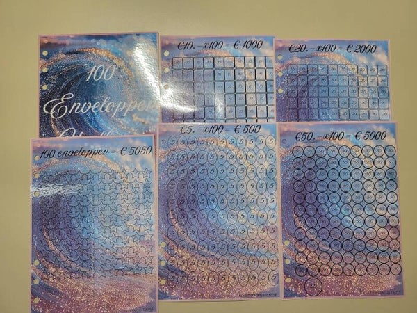 Foutje 100 Enveloppen Goude zee