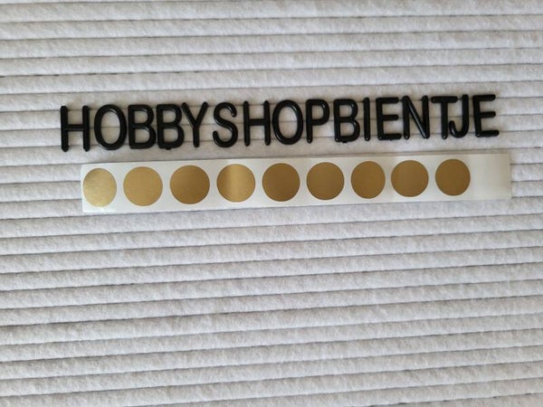 Kras stickers Klein rond Goud