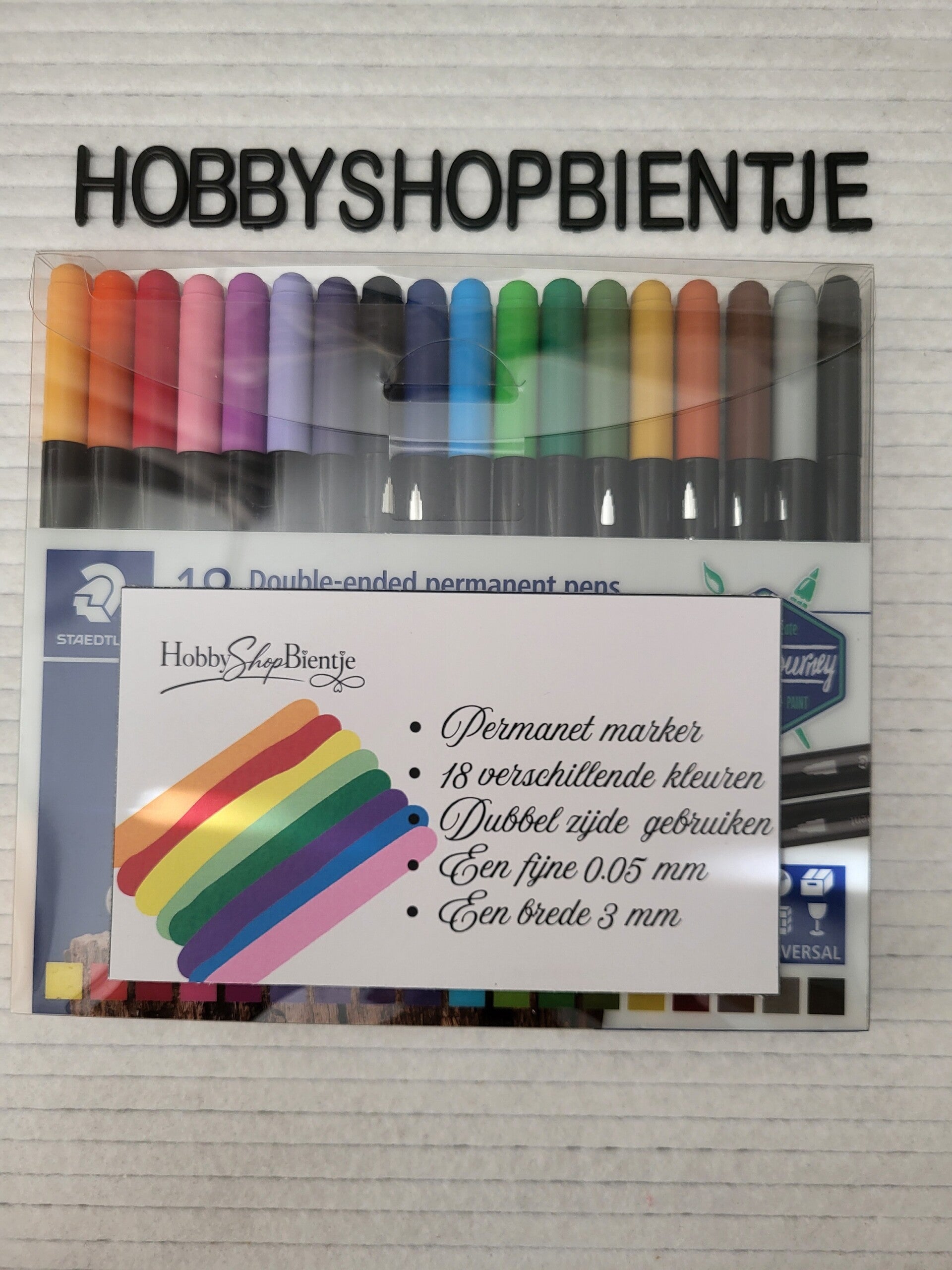 Stiften 18 kleuren marker