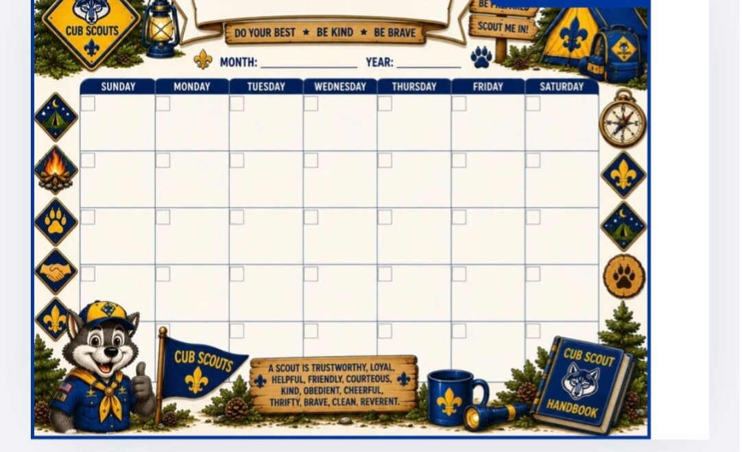 Digitaal: Scouting kalender 2027