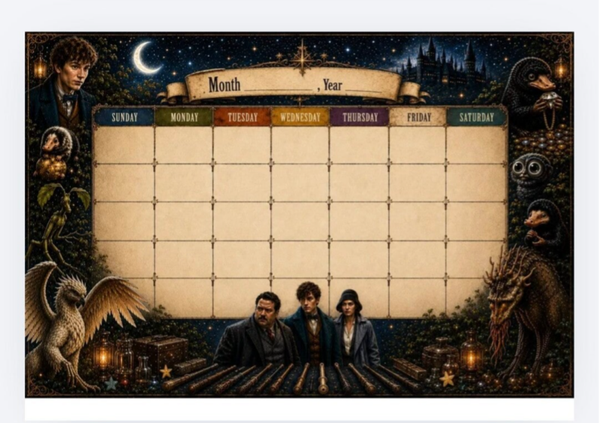 Digitaal: Fantasie beast kalender 2027