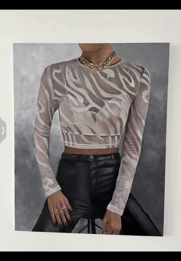 Topje en leren broek