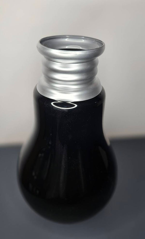 Vaas " Gloeilamp" glaswerk H.36cm
