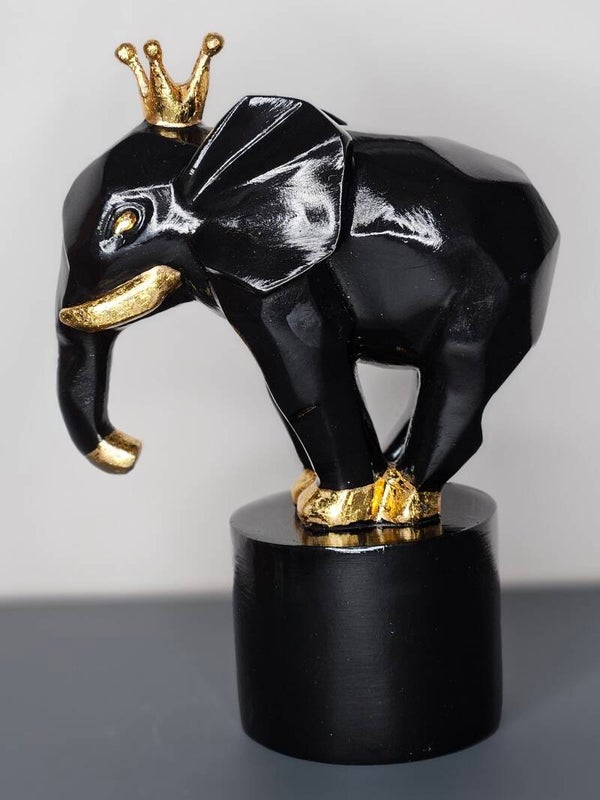 Beeldje "Olifant zwart" H.20cm