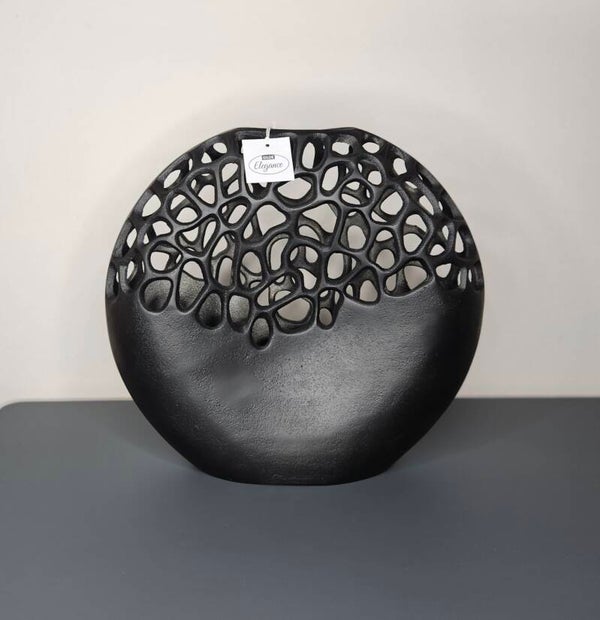 Vaas Aluminium  "Osaka" zwart H.27cm