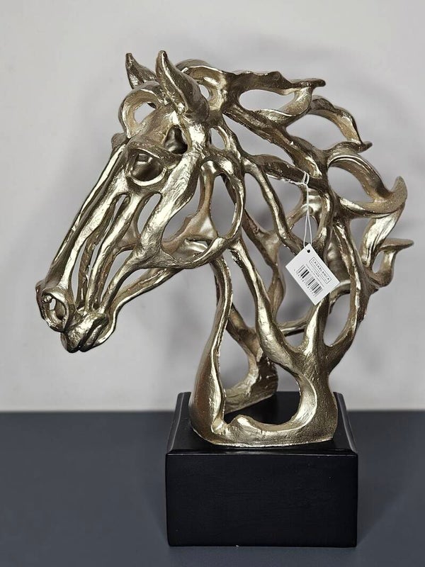 Beeldje Paard "cheval" Zilver H.40cm