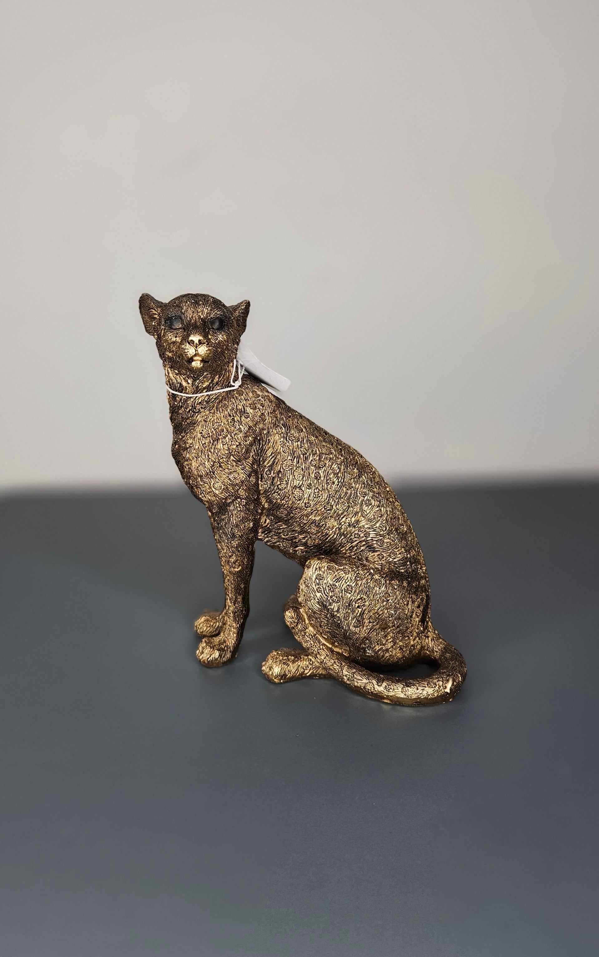 Beeldje 'Cheetah' Goud H.15cm