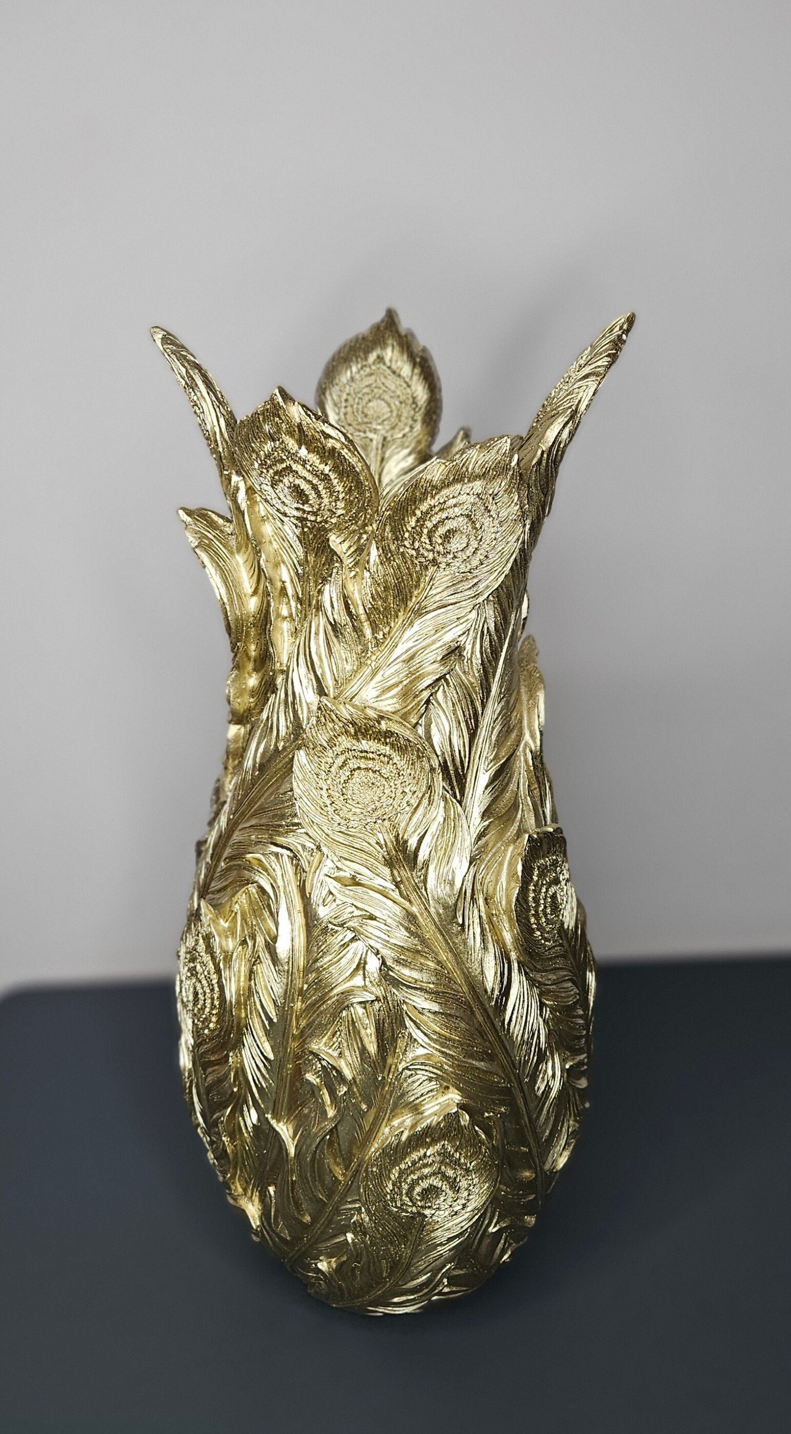 Vaas 'Pavoa' goud. H.40cm