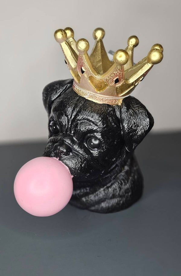 Beeldje pug "Hugo" H.30cm