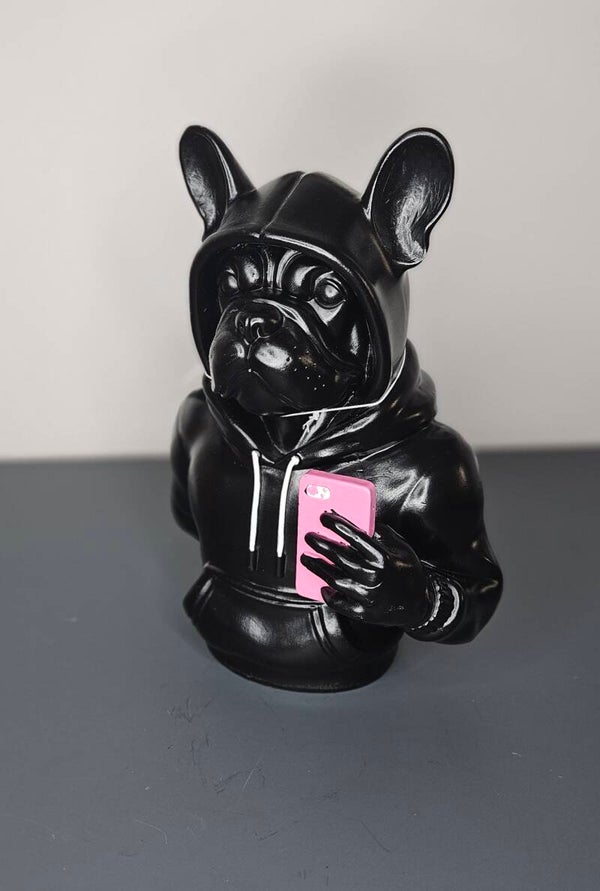 Beeldje bulldog "zubbi" H.30cm