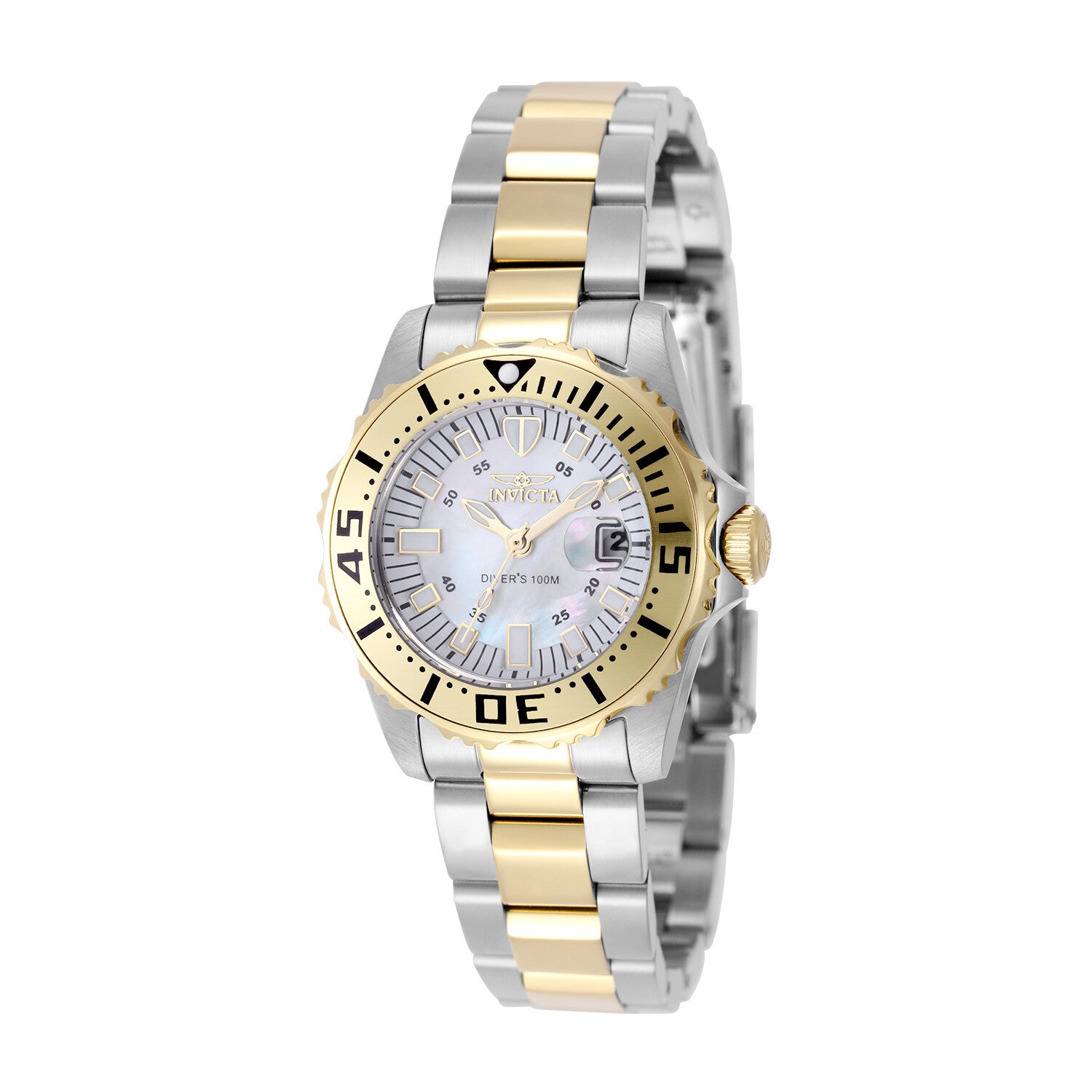 Invicta Pro Diver  Women's Watch - Quartz Movement - Stainless Steel with White Dial - 30 mm