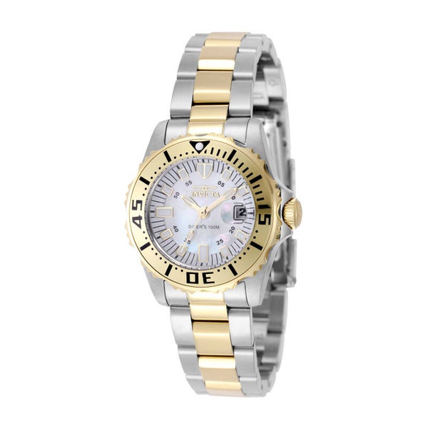Invicta Pro Diver  Women's Watch - Quartz Movement - Stainless Steel with White Dial - 30 mm