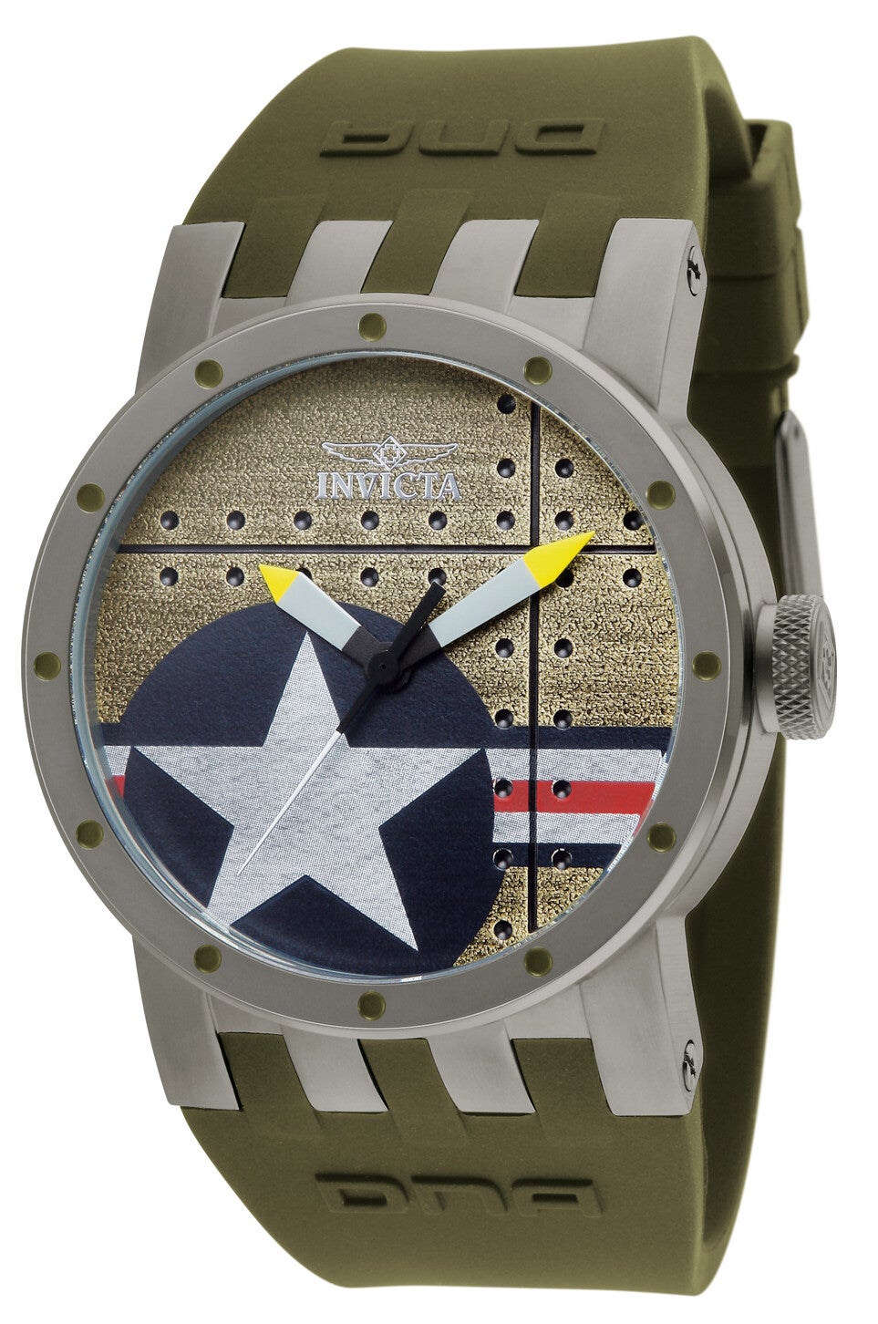 Invicta DNA Vintage Armed Forces Swiss Ronda 513 Caliber Men's Watch - 46mm, Olive Green