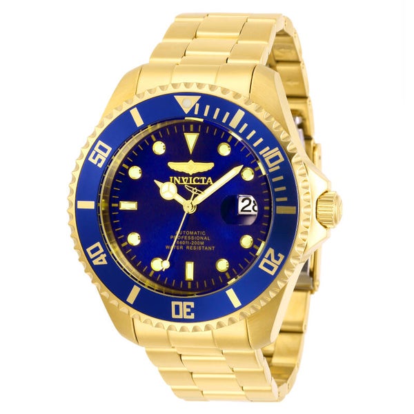Invicta Grand Diver automatic 47 mm dial blue dial gold