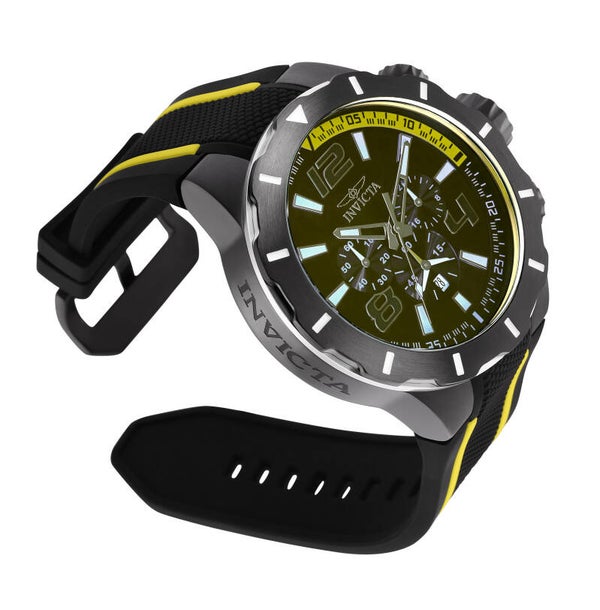 Invicta S1 Rally Overdrive Men's Watch - 52mm, Black, Yellow 33323