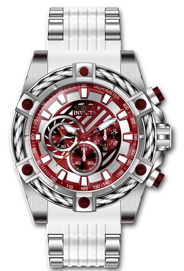 Invicta Bolt Men's Watch - 52mm, White, Stee