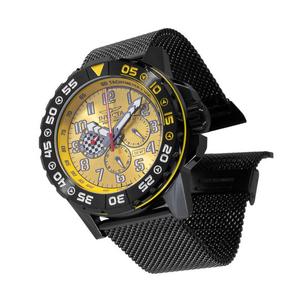 Invicta Racing Unisex Watch - 48mm, Black