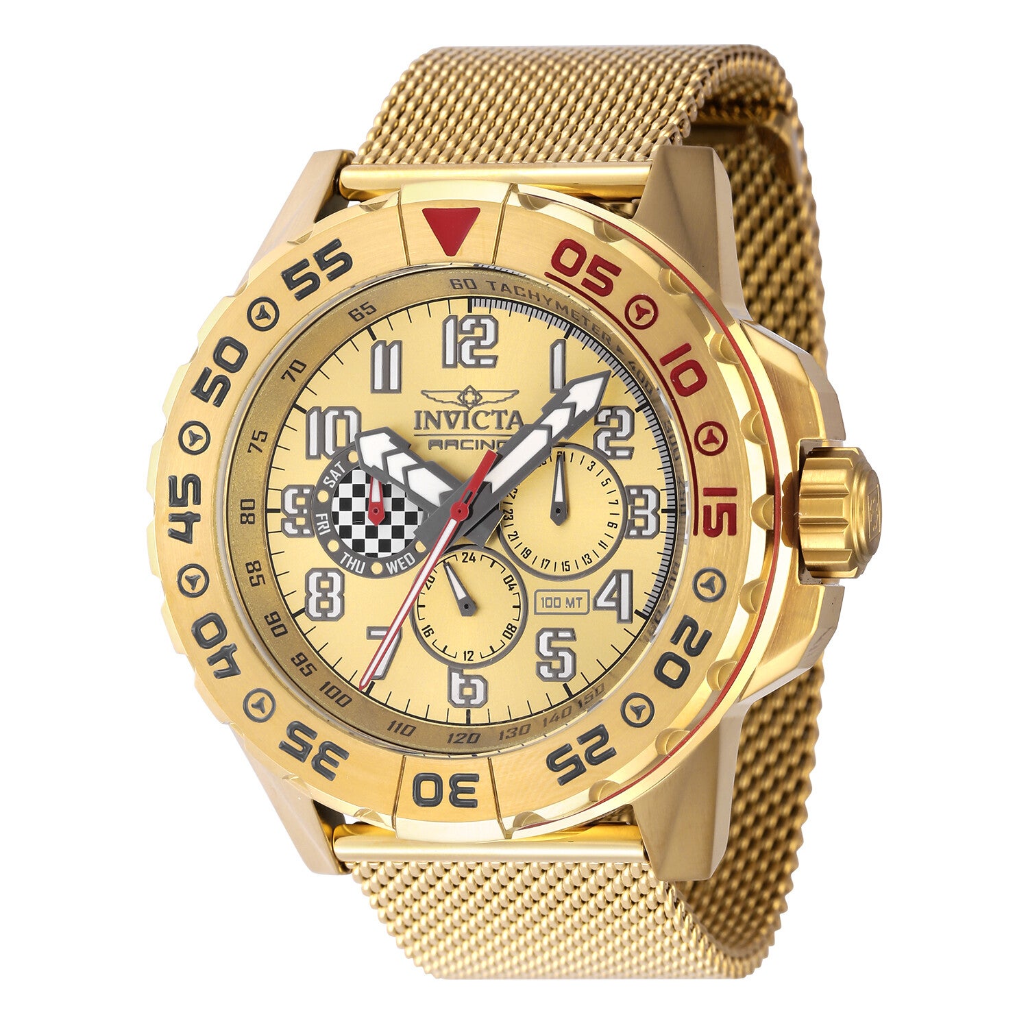 Invicta Racing Unisex Watch - 48mm, Gold