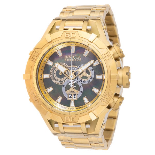 Invicta Reserve Specialty Subaqua Swiss Ronda 5050.C Caliber Men's Watch w/ Mother of Pearl Dial - 54mm, Gold, Stee