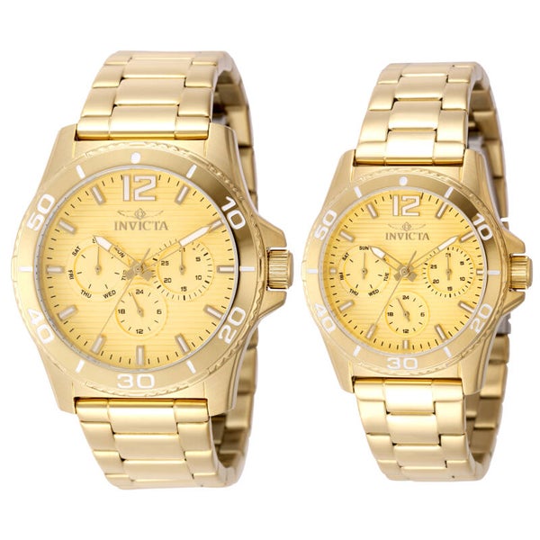 Invicta Celestial Women's & Men's Watch Set - 42mm & 34mm, Gold