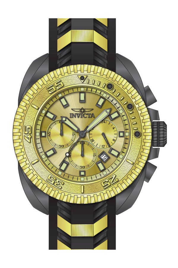 Invicta Coalition Forces Men's Watch - 50mm, Black, Gold