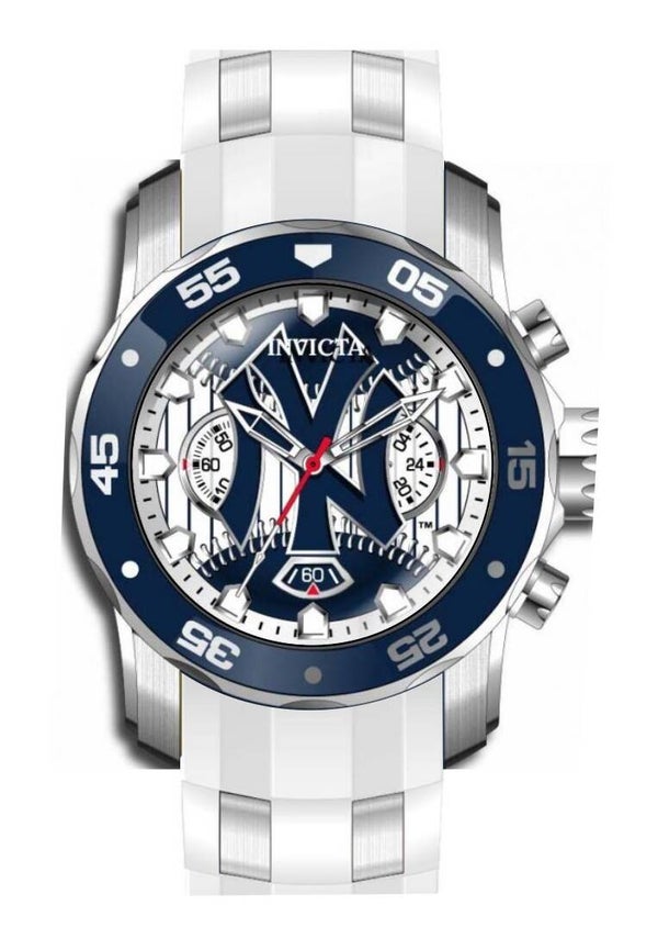 Invicta Pro Diver New York Edition MLB Men's Watch - 48mm, White, Steel Spesial  49874
