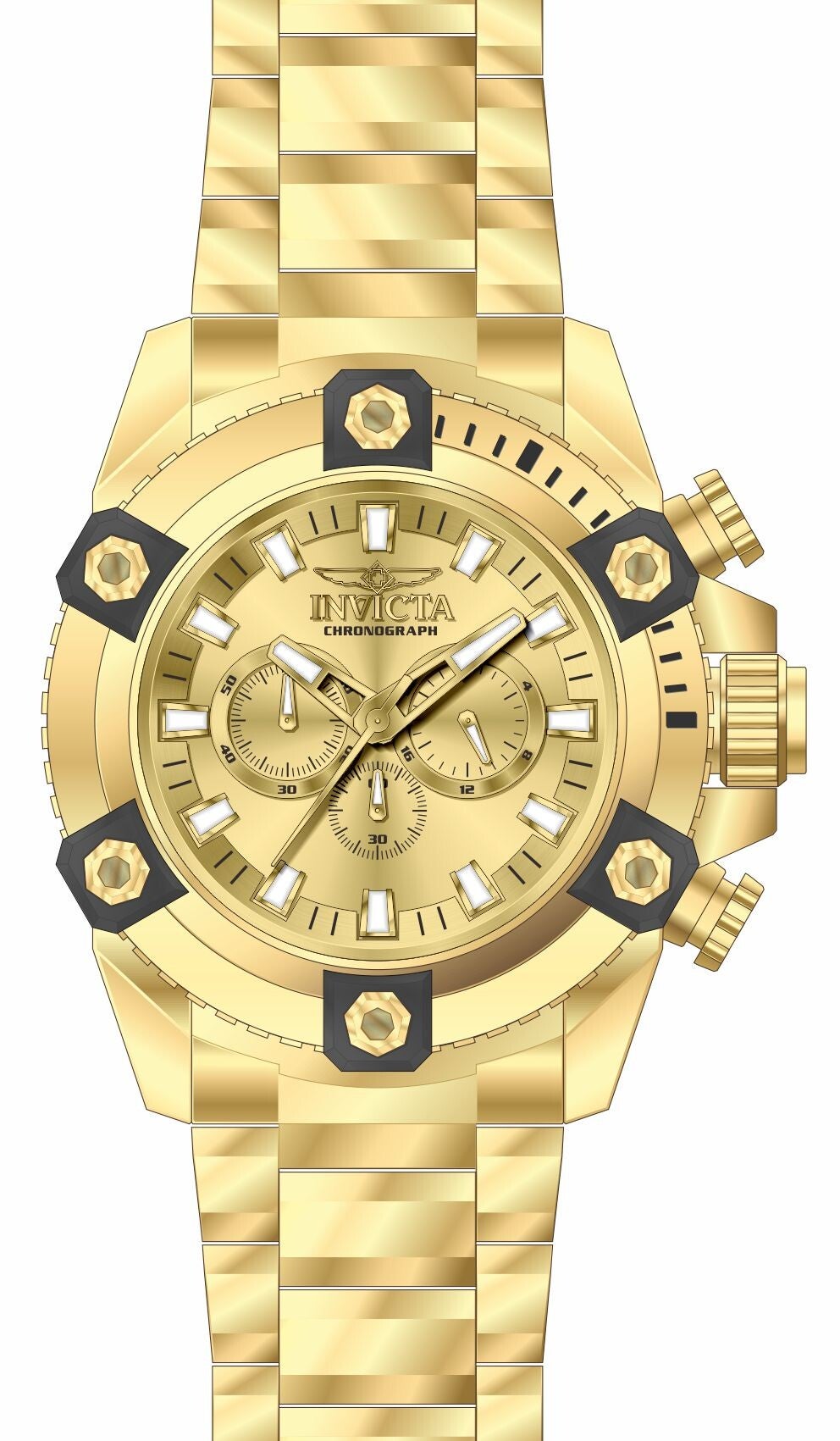 Invicta Coalition Forces Noktanis Men's Watch - 56mm, Gold