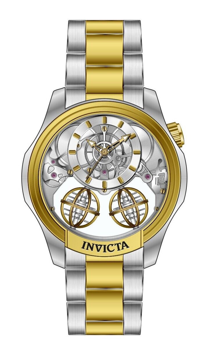 Invicta Specialty Twin-Axis Men's Watch w/ Skeleton Dial - 46mm, Gold, Stee
