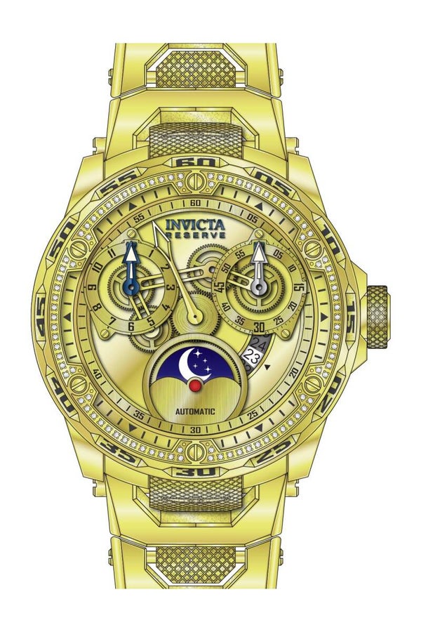 Invicta Reserve 0,38 ct diamanter Automatisk gold