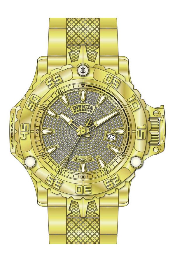 Invicta Reserve Posedion 1,71 ct diamonds automatic Gold