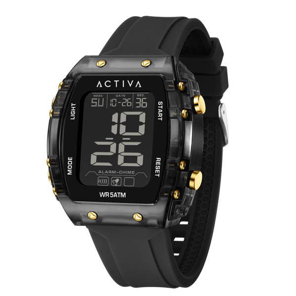 Activa X Invicta Digital Men's Watch - 45mm, Black ACW8108-004