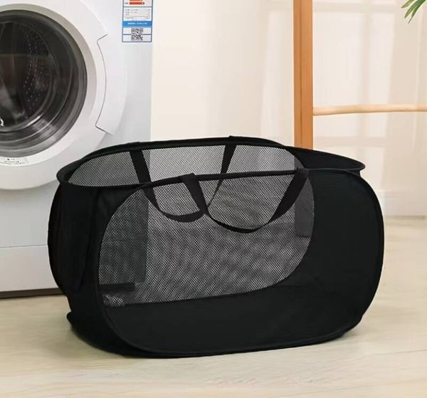 Opvouwbare grote stevige wasmand met handvaten