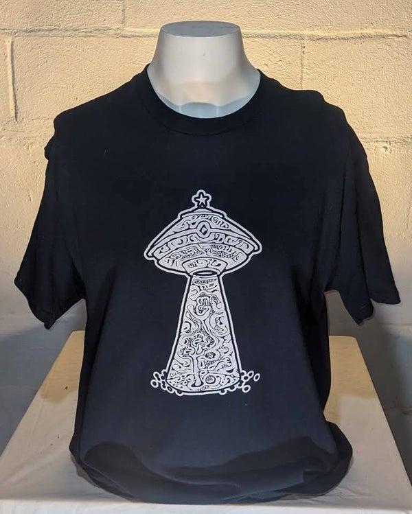 "Hippy Spaceship" T-shirt White Design