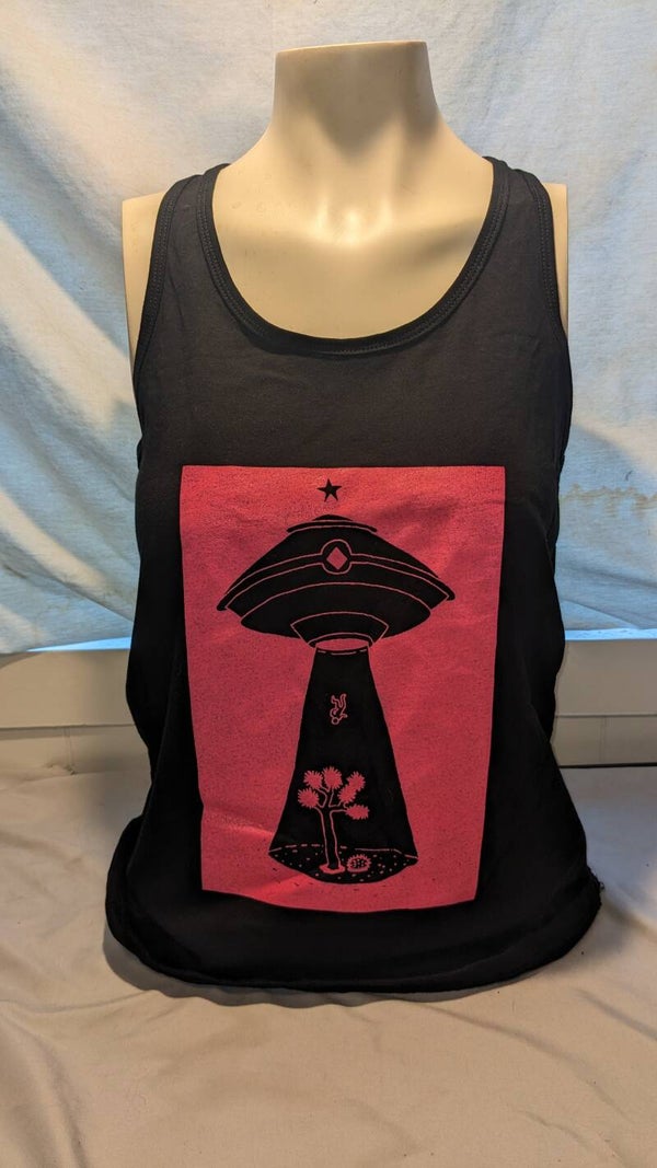 Original Alien Abduction High Back Tank Top Pink Design