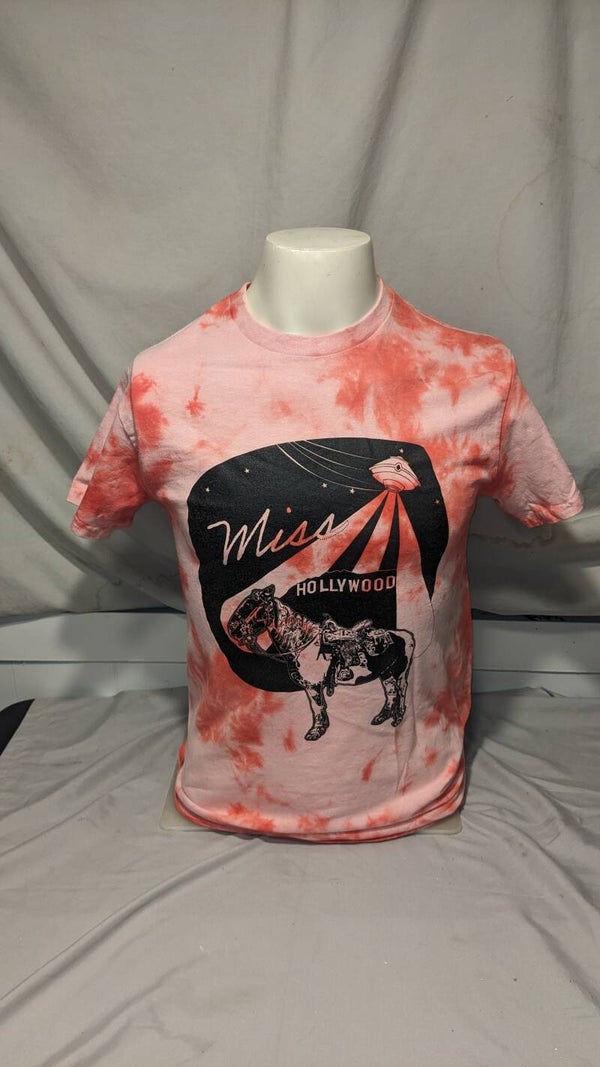 "Miss Hollywood in Hollywood" T-shirt Black Design Tie Dye Small