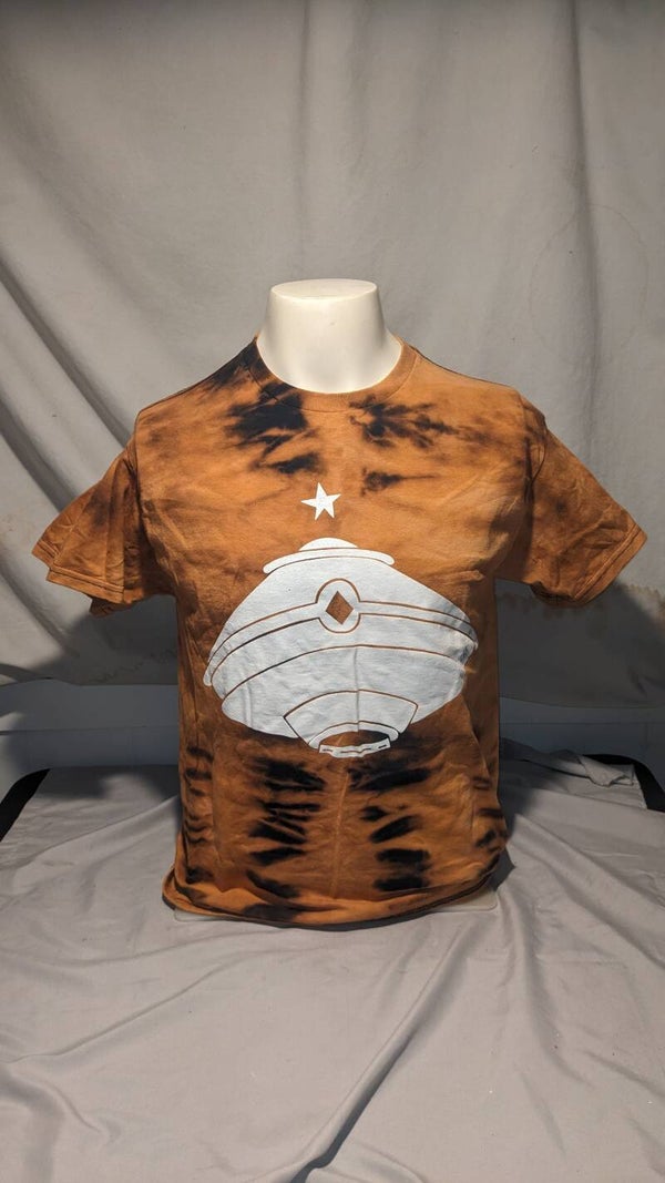 "Mother Ship" T-shirt White Design Tie Dye Medium