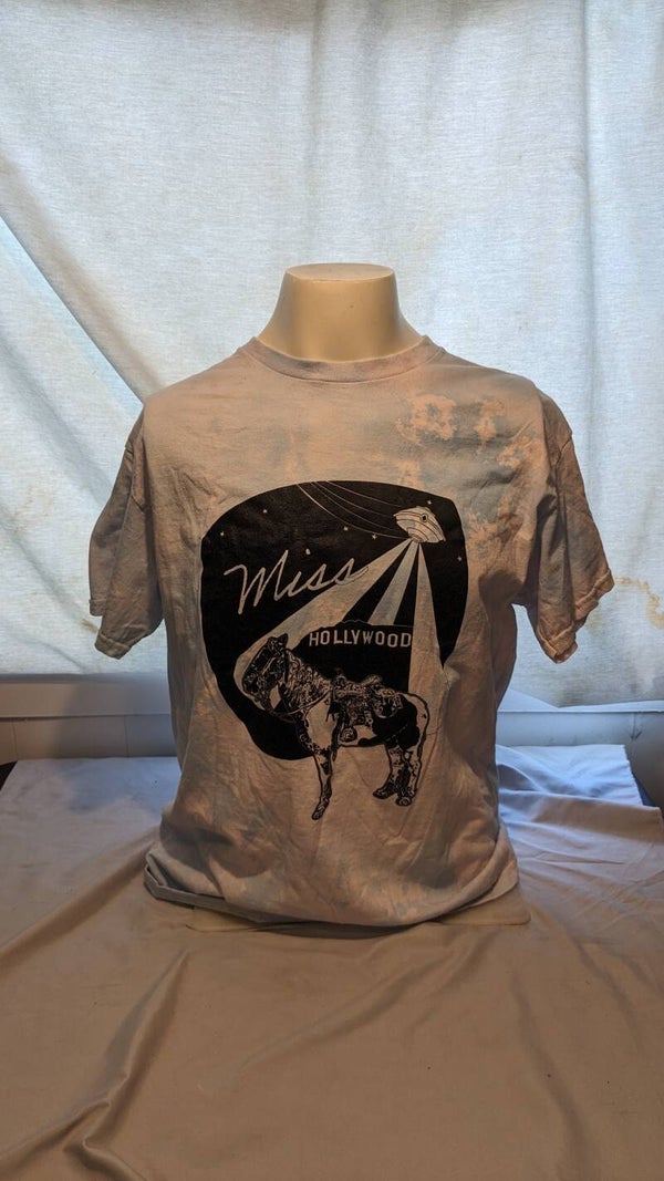 "Miss Hollywood in Hollywood" T-shirt Black Design Tie Dye Large