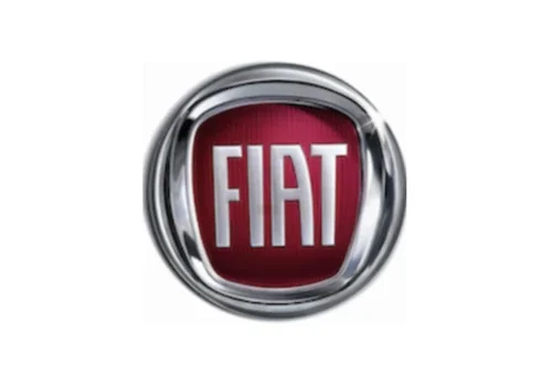 Fiat logo in rood schild