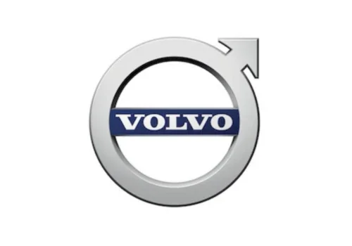 Volvo logo met cirkel en pijl