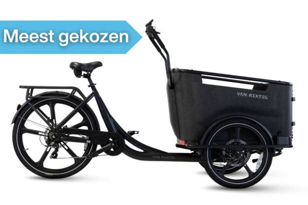 Van Rixtel Family - Midnight Black - elektrische driewieler bakfiets
