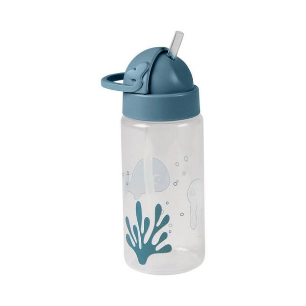Done By Deer | Drinkbeker met rietje - Sea Friends - Blue