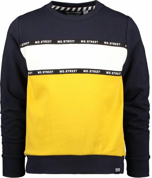 Moodstreet | Sweater Navy Yellow