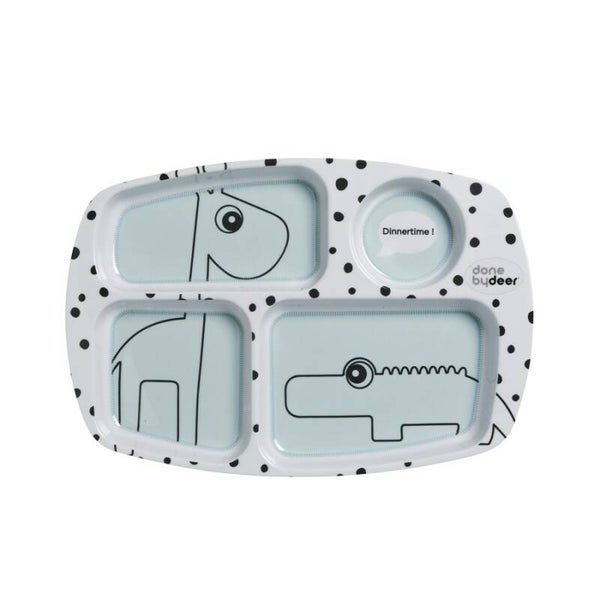 Done By Deer | Bord met vakken - Happy Dots Blue