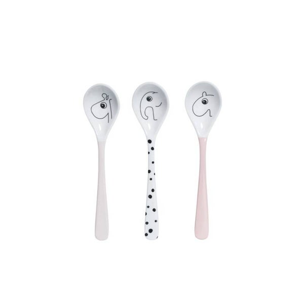 Done By Deer | Spoon 3-pack - Happy Dots - Powder