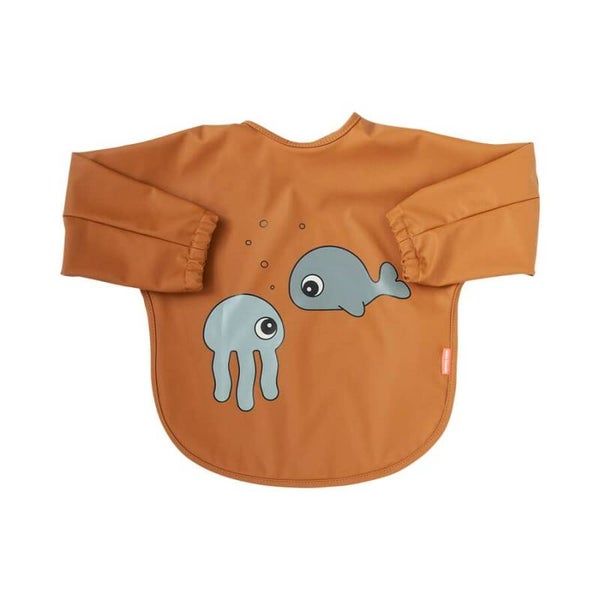 Done By Deer | Slab met lange mouwen - Sea Friends Mustard - 6-18 maanden