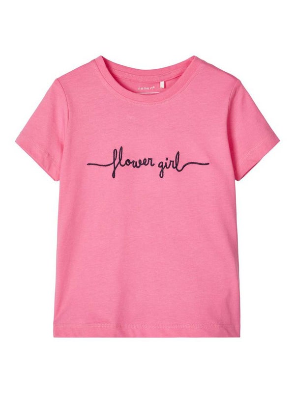 Name It | T-Shirt Roze Geborduurd Fabina