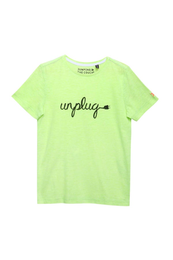 Jumping the Couch | T-Shirt Neon Geel Unplug