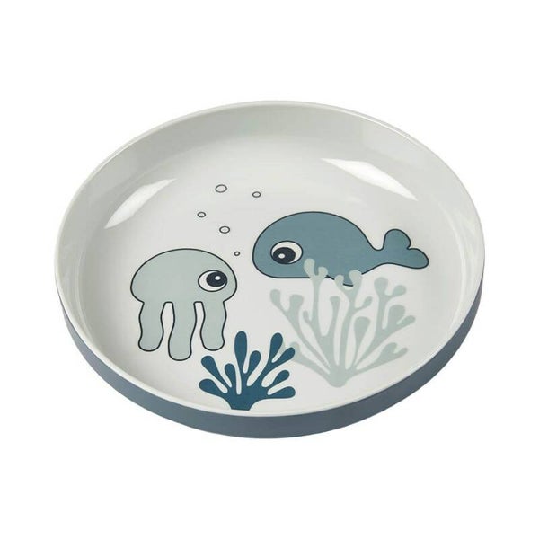 Done By Deer | Yummy Plate - Sea Friends - Blue