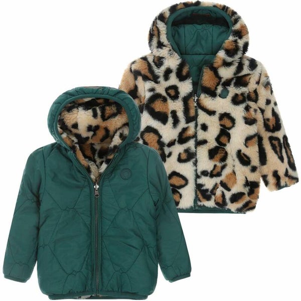 Tumble 'n Dry | Winterjas Mid Haila Green Panther Reversible