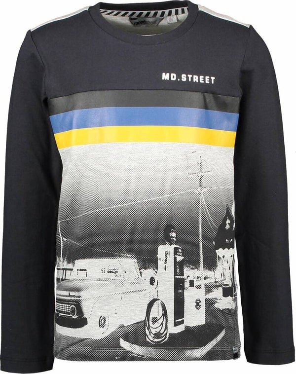 Moodstreet | Longsleeve Navy Fotoprint